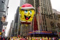 Spongebob Squarepants balloon floats in the air during Macy`s Thanksgiving Day parade along Avenue of Americas