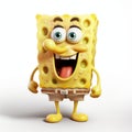 Hyper-realistic Spongebob Squarepants Art: Playful Characters With Textured Expressions