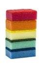 Sponges for washing dishes, isolated on white background Royalty Free Stock Photo