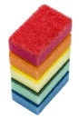 Sponges for washing dishes, isolated on white background Royalty Free Stock Photo
