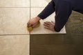 Sponging Ceramic Tile