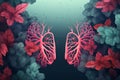 Spongy Lungs nature. Generate Ai