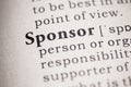 definition of the word sponsor Royalty Free Stock Photo