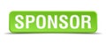 Sponsor green square isolated button