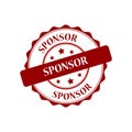 Sponsor stamp illustration Royalty Free Stock Photo