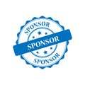 Sponsor stamp illustration Royalty Free Stock Photo