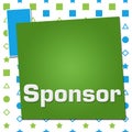 Sponsor Green Blue Basic Shapes Square