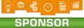 Sponsor Business Symbols Green Orange On Top Horizontal