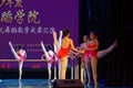 Barre training- annual Beijing Dance Academy grading test outstanding children`s dance teaching achievement exhibition Jiangxi Royalty Free Stock Photo