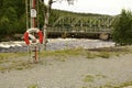 Sponsored lifebuoy, placed at the far end of a river