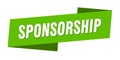 sponsorship banner template. sponsorship ribbon label.