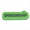 sponsorship hand drawing lettering word on white, Royalty Free Stock Photo