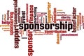 Sponsorship word cloud Royalty Free Stock Photo