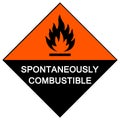 Spontaneously Combustible Symbol Sign Isolate On White Background,Vector Illustration EPS.10