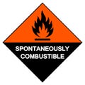 Spontaneously Combustible Symbol Sign, Vector Illustration, Isolate On White Background Label. EPS10