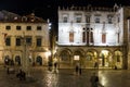 Sponza Palace at night. Dubrovnik. Croatia Royalty Free Stock Photo