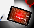 Spoofing Attack Cyber Crime Hoax 2d Illustration Royalty Free Stock Photo