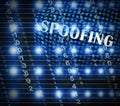 Spoofing Attack Cyber Crime Hoax 2d Illustration