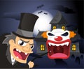 Spook house cartoon illustration Royalty Free Stock Photo