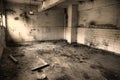 Spooky abandoned room