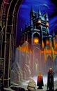 A spooky castle AI illustration