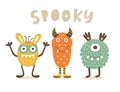 Spooky Cute Monster characters