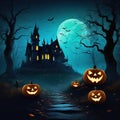 Spooky dark Halloween Illustration