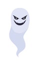 Spooky evil ghost semi flat color vector character