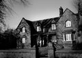 Spooky Gothic House - Black and White