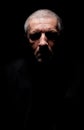 Spooky grey haired mature man Royalty Free Stock Photo