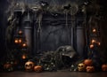Spooky Halloween backdrop. Generative AI