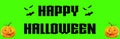 Happy Halloween - A spooky Halloween banner with scary Black bats and vampire pumpkins