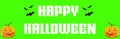 Happy Halloween - A spooky Halloween banner with scary Black bats and vampire pumpkins