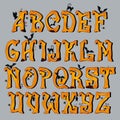 Spooky Halloween Font Capital Letters