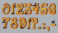 Spooky Halloween Font Number Figures