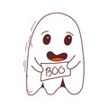 Spooky halloween ghost. Spooky poltergeist. Halloween scary ghostly monster. Halloween element. Trick or treat concept.