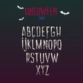 Spooky Halloween hand drawn vector font
