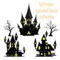 Spooky Halloween haunted house collection Royalty Free Stock Photo