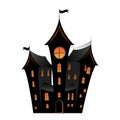 Spooky Halloween house/ haunted house/ castle Royalty Free Stock Photo