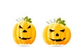 Halloween Icons. Halloween pumpkins Royalty Free Stock Photo