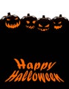 Spooky halloween night with pumpkins. Poster Royalty Free Stock Photo