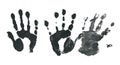 Spooky hands print over white Royalty Free Stock Photo
