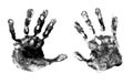 Spooky hands print Royalty Free Stock Photo