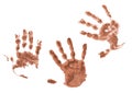 Spooky hands prints Royalty Free Stock Photo