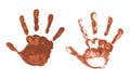Spooky hands prints Royalty Free Stock Photo