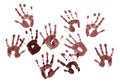 Spooky hands prints Royalty Free Stock Photo