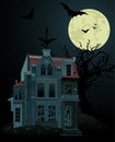 Spooky haunted house background