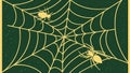 Spider Web Corner Decorative Element, vector design Generative AI Royalty Free Stock Photo