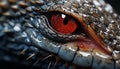 Spooky lizard, dragon teeth, venomous viper, dangerous crocodile, horror snake generated by AI