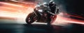 A Spooky Motorcycle Racing Against Time In A Smoky Room A Futuristic Formula Towards The Finish Lin